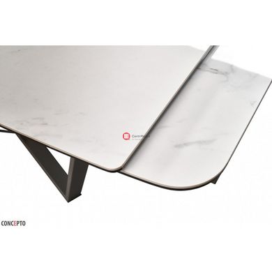 CentrMebel | Harbor Volakas White стіл розкладний кераміка 160-240 см (сірий, графіт) 5
