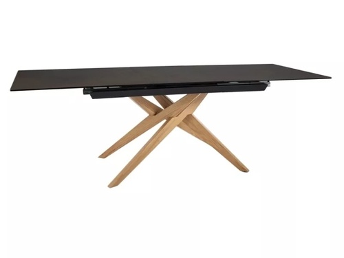 CentrMebel | Стол обеденный прямоугольный раскладной керамический LORETO CERAMIC 180(230)х90 (коричневый) 1