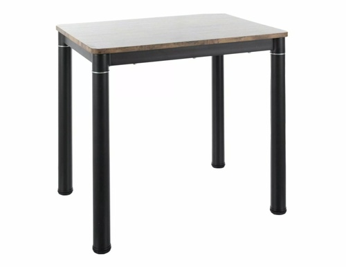 CentrMebel | Стол обеденный прямоугольный нераскладной из МДФ и натурального шпона Damar 80х60 (старый орех) 1