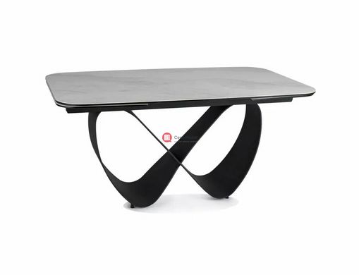 CentrMebel | Стол обеденный прямоугольный раскладной керамический INFINITY CERAMIC 160(240)х95 (белый мрамор) 2
