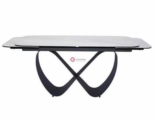 CentrMebel | Стол обеденный прямоугольный раскладной керамический INFINITY CERAMIC 160(240)х95 (белый мрамор) 3