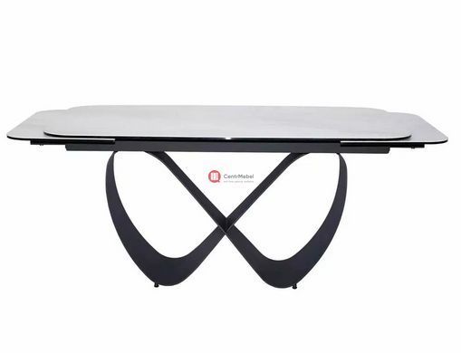CentrMebel | Стіл обідній прямокутний розкладний керамічний INFINITY CERAMIC 160(240)х95 (білий мармур) 3