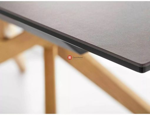 CentrMebel | Стол обеденный прямоугольный раскладной керамический LORETO CERAMIC 180(230)х90 (коричневый) 4