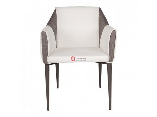 CentrMebel | Кресло TOSCANA (белый / серый) 2