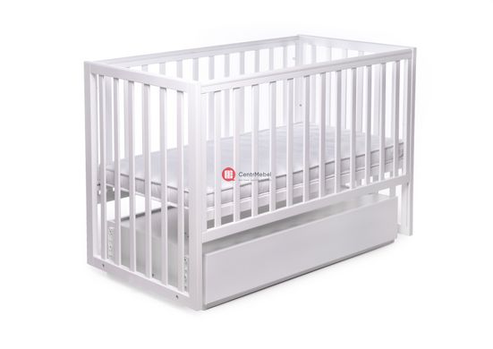 CentrMebel | Кровать детская CHARIVNE с ящиком DeSon 60x120 (белый) 1