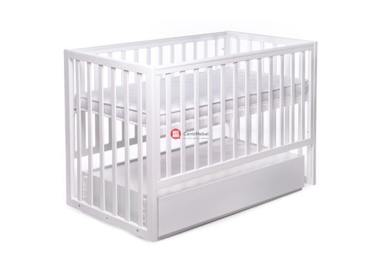 CentrMebel | Кровать детская CHARIVNE с ящиком DeSon 60x120 (белый) 4
