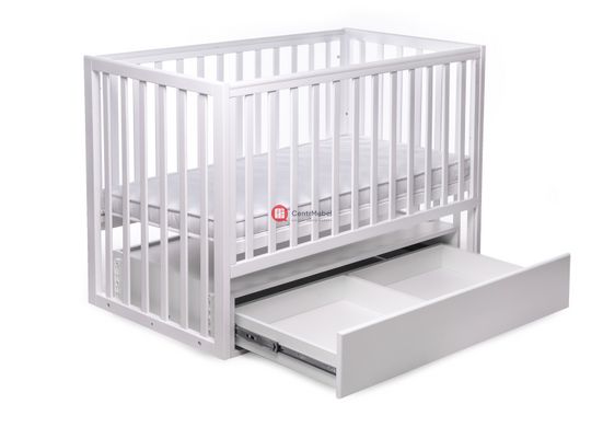 CentrMebel | Кровать детская CHARIVNE с ящиком DeSon 60x120 (белый) 3