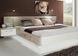 CentrMebel | Ліжко Rondino RDNL161B з тумбами, банкеткой і освітленням білий, дуб пісочний 160 x 200 см Forte 4