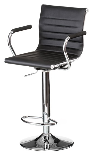 CentrMebel | Барний стілець Bar black platе, Teсhnostyle, Чорний 1