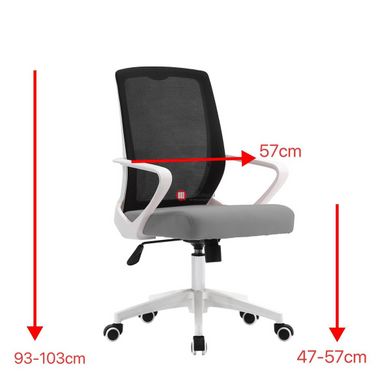 CentrMebel | Кресло офисное для персонала DIXY (серый) 2