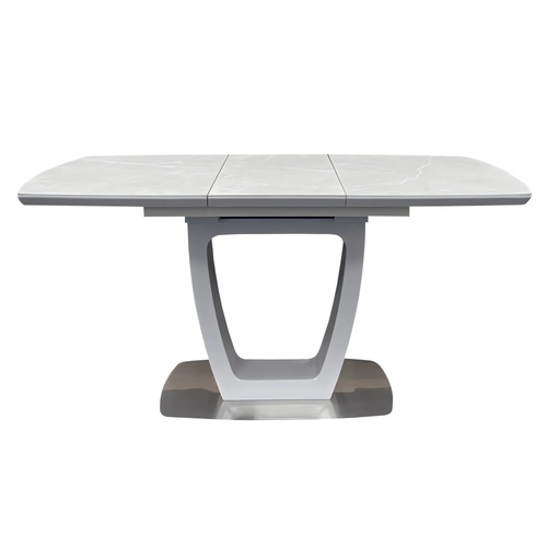 CentrMebel | Стол обеденный прямоугольный раскладной керамический Ravenna Grey Marble 120(160)х80 (серый мрамор) 1