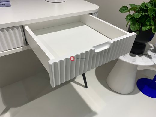 CentrMebel | Туалетний стіл з шухлядами на ніжках ZOVA T-103 (чорний матовий/чорний) 8