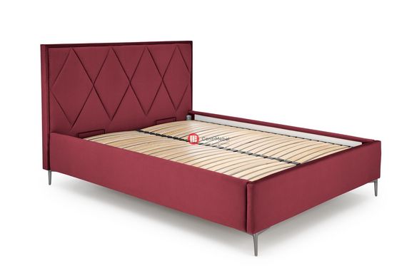 CentrMebel | Кровать двухспальная с подъемным механизмом MODULO 160x200 (бордовый) 4