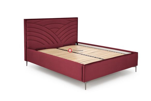 CentrMebel | Кровать двухспальная с подъемным механизмом MODULO 160x200 (бордовый) 3