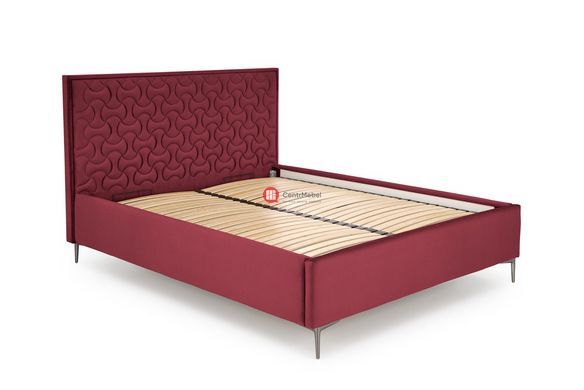 CentrMebel | Кровать двухспальная с подъемным механизмом MODULO 160x200 (бордовый) 2