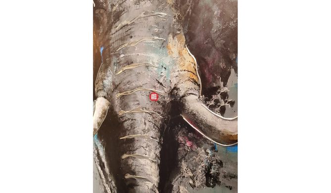 CentrMebel | Картина Elephant Lightblue 75х100 cm (блакитний) 2