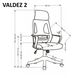 CentrMebel | Кресло офисное VALDEZ 2 (черный, белый) 11
