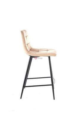 CentrMebel | Барний стілець велюровий MILA H-2 VELVET (бежевий) 9