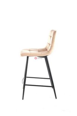 CentrMebel | Барний стілець велюровий MILA H-2 VELVET (бежевий) 6
