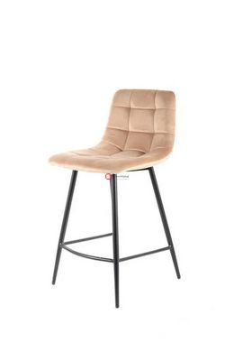 CentrMebel | Барный стул бархатный MILA H-2 VELVET (бежевый) 4