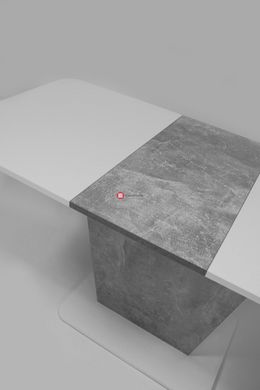 CentrMebel | Стол обеденный прямоугольный роскладной из ЛДСП COSMO 110(145)х68 (белый / серый) 5