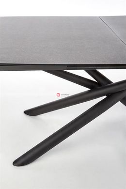 CentrMebel | Стол обеденный CAPELLO раскладной (темно-серый/черный) 15