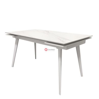 CentrMebel | Hugo Carrara White стол раскладной керамика 140-200 см (белый) 2
