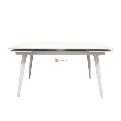 CentrMebel | Hugo Carrara White стіл розкладний кераміка 140-200 см (білий) 1