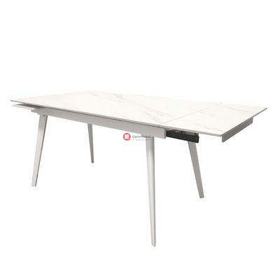 CentrMebel | Hugo Carrara White стол раскладной керамика 140-200 см (белый) 3