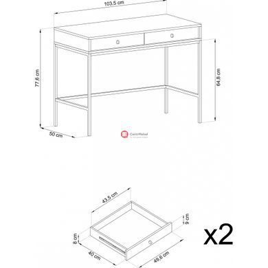 CentrMebel | Туалетний столик MT104 Mono (бордо) 5