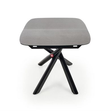 CentrMebel | Стол обеденный CAPELLO раскладной (темно-серый/черный) 8