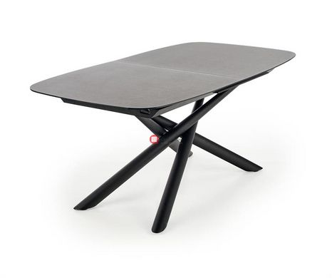 CentrMebel | Стол обеденный CAPELLO раскладной (темно-серый/черный) 9