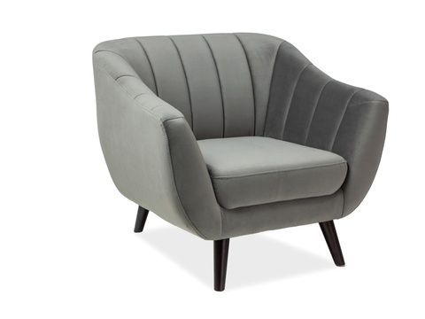 CentrMebel | Кресло ELITE 1 VELVET C Беж BLUVEL 40+венге 1