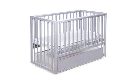 CentrMebel | Ліжко дитяче CHARIVNE з шухлядою DeSon 60x120 (сірий) 1