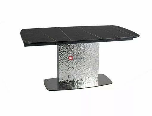 CentrMebel | Стіл обідній прямокутний розкладний керамічний MONCLER CERAMIC 160(240)х90 (чорний мармур) 2