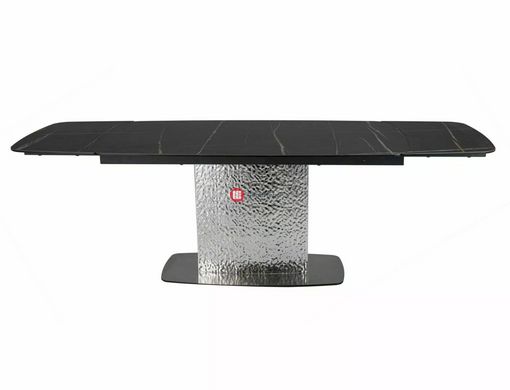 CentrMebel | Стіл обідній прямокутний розкладний керамічний MONCLER CERAMIC 160(240)х90 (чорний мармур) 3