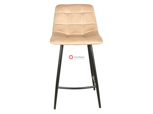 CentrMebel | Барний стілець велюровий MILA H-2 VELVET (бежевий) 2