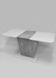 CentrMebel | Стіл обідній прямокутний розкладний з ЛДСП COSMO 110(145)х68 (білий / сірий) 14