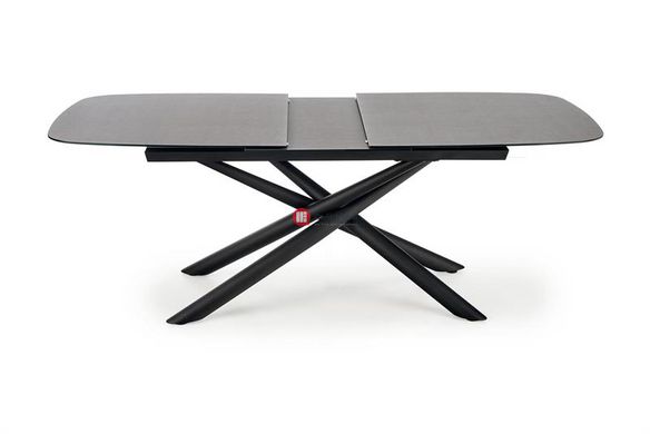 CentrMebel | Стол обеденный CAPELLO раскладной (темно-серый/черный) 12