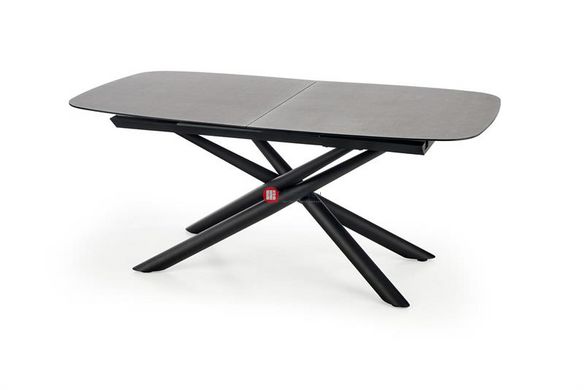 CentrMebel | Стол обеденный CAPELLO раскладной (темно-серый/черный) 10