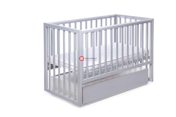 CentrMebel | Кровать детская CHARIVNE с ящиком DeSon 60x120 (серый) 1