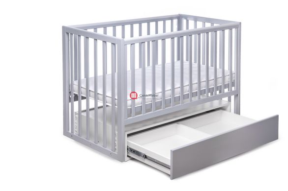 CentrMebel | Ліжко дитяче CHARIVNE з шухлядою DeSon 60x120 (сірий) 3