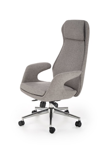 CentrMebel | Офисное кресло для руководителя в ткани KEVIN (светло-серый) 1