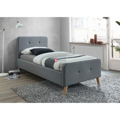 CentrMebel | Кровать Malmo 90*200 Серый 1