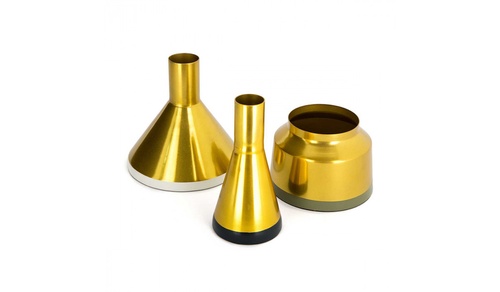 CentrMebel | Набор ваз Tripsi M160/3 Gold/White/Green/Grey(золотой; белый; зеленый; серый) 1
