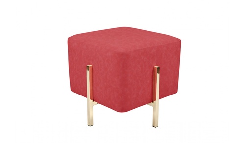 CentrMebel | Пуф-стілець Dik TDM100 Red / Gold (червоний; золотий) 1