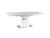 CentrMebel | Стол обеденный SATURN II CERAMIC 160210, белый мрамор / белый матовый 1