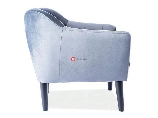 CentrMebel | Кресло мягкое KARO 1 VELVET (серый) 2