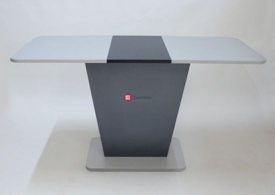 CentrMebel | Стол обеденный прямоугольный роскладной из ЛДСП COSMO 110(145)х68 (серый) 2