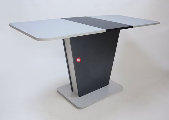 CentrMebel | Стол обеденный прямоугольный роскладной из ЛДСП COSMO 110(145)х68 (серый) 3